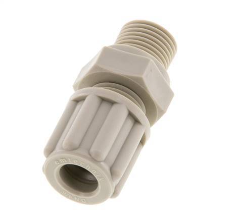 6x4mm & G1/8'' PP Straight Compression Fitting with Male Threads 10 bar [2 Pieces]