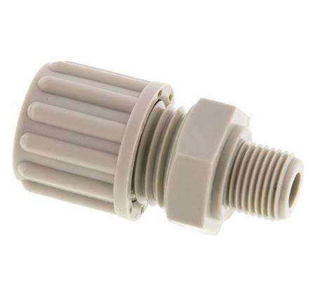 8x6mm & G1/8'' PP Straight Compression Fitting with Male Threads 10 bar