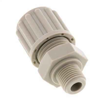 8x6mm & G1/8'' PP Straight Compression Fitting with Male Threads 10 bar