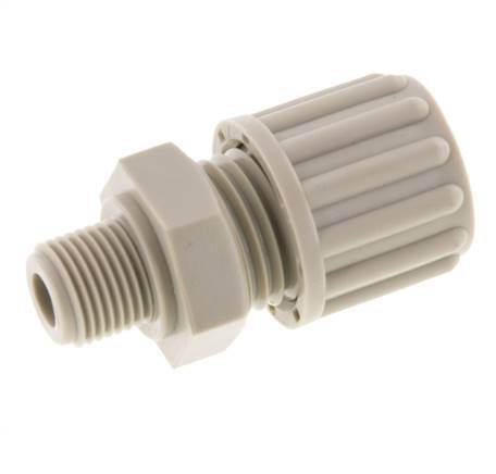 8x6mm & G1/8'' PP Straight Compression Fitting with Male Threads 10 bar