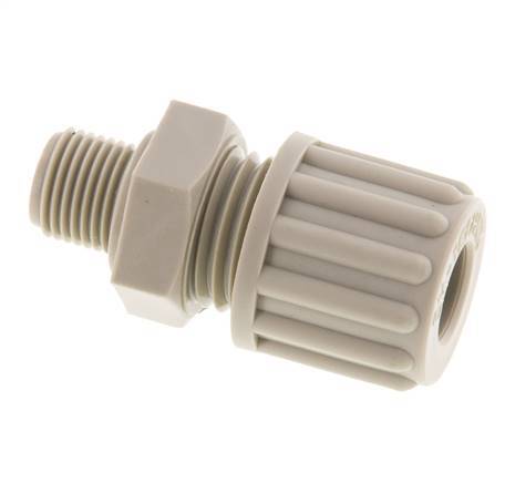 8x6mm & G1/8'' PP Straight Compression Fitting with Male Threads 10 bar