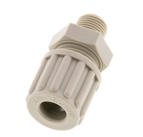 8x6mm & G1/8'' PP Straight Compression Fitting with Male Threads 10 bar