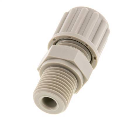 8x6mm & G1/4'' PP Straight Compression Fitting with Male Threads 10 bar