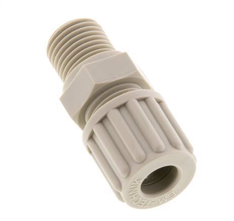 8x6mm & G1/4'' PP Straight Compression Fitting with Male Threads 10 bar