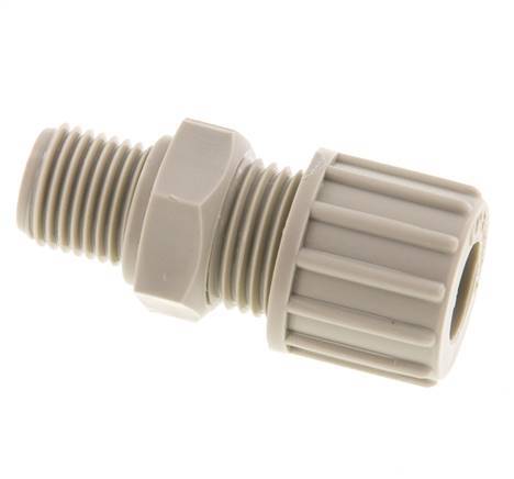 10x8mm & G1/4'' PP Straight Compression Fitting with Male Threads 10 bar
