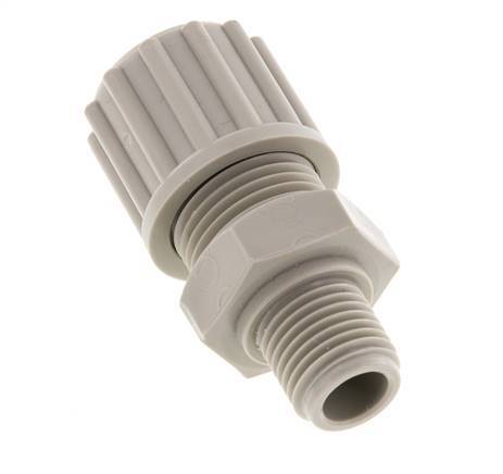 12x9mm & G1/4'' PP Straight Compression Fitting with Male Threads 10 bar