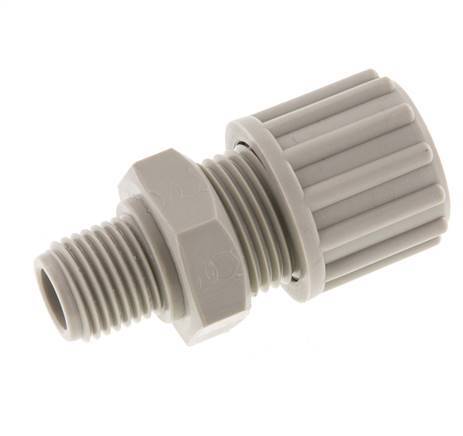 12x9mm & G1/4'' PP Straight Compression Fitting with Male Threads 10 bar