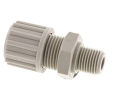 12x10mm & G1/4'' PP Straight Compression Fitting with Male Threads 10 bar