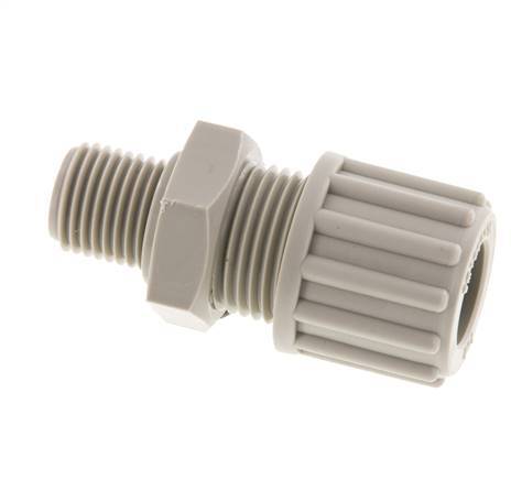 12x10mm & G1/4'' PP Straight Compression Fitting with Male Threads 10 bar