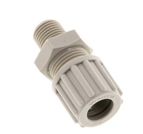 12x10mm & G1/4'' PP Straight Compression Fitting with Male Threads 10 bar