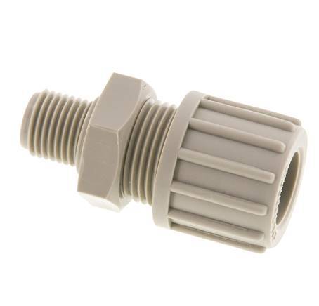 14x12mm & G1/4'' PP Straight Compression Fitting with Male Threads 10 bar