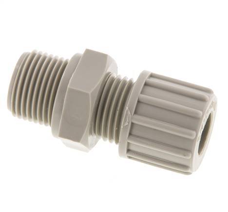 10x8mm & G3/8'' PP Straight Compression Fitting with Male Threads 10 bar