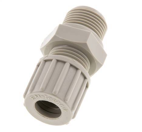 10x8mm & G3/8'' PP Straight Compression Fitting with Male Threads 10 bar