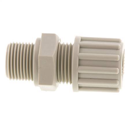 12x10mm & G3/8'' PP Straight Compression Fitting with Male Threads 10 bar