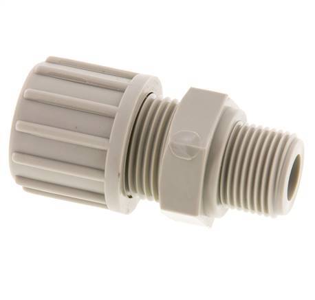 14x12mm & G3/8'' PP Straight Compression Fitting with Male Threads 10 bar