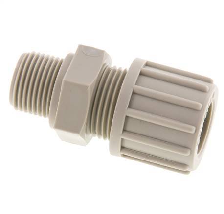 14x12mm & G3/8'' PP Straight Compression Fitting with Male Threads 10 bar