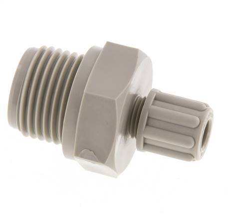 6x4mm & G1/2'' PP Straight Compression Fitting with Male Threads 10 bar