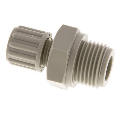 8x6mm & G1/2'' PP Straight Compression Fitting with Male Threads 10 bar