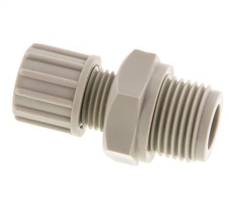 10x8mm & G1/2'' PP Straight Compression Fitting with Male Threads 10 bar