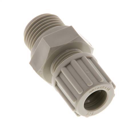 12x9mm & G1/2'' PP Straight Compression Fitting with Male Threads 10 bar