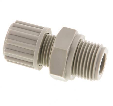 12x10mm & G1/2'' PP Straight Compression Fitting with Male Threads 10 bar