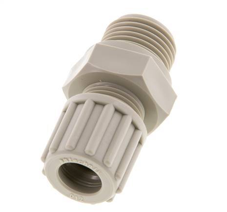 12x10mm & G1/2'' PP Straight Compression Fitting with Male Threads 10 bar