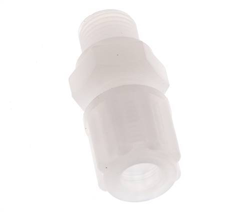 10x8mm & G1/8'' PVDF Straight Compression Fitting with Male Threads 10 bar