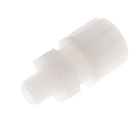 14x12mm & G1/4'' PVDF Straight Compression Fitting with Male Threads 10 bar