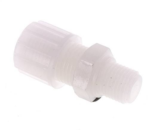 10x8mm & G3/8'' PVDF Straight Compression Fitting with Male Threads 10 bar