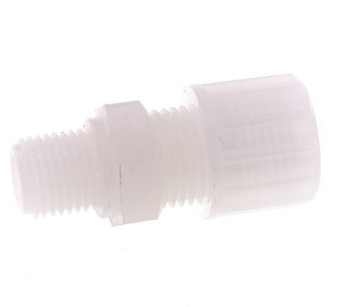 10x8mm & G3/8'' PVDF Straight Compression Fitting with Male Threads 10 bar