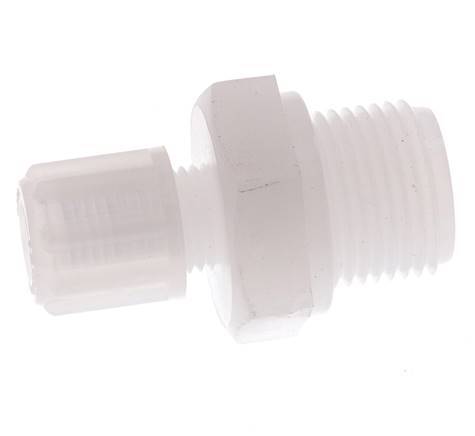 6x4mm & G1/2'' PVDF Straight Compression Fitting with Male Threads 10 bar
