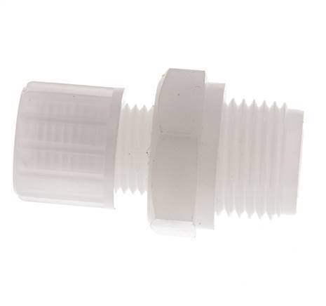 10x8mm & G1/2'' PVDF Straight Compression Fitting with Male Threads 10 bar