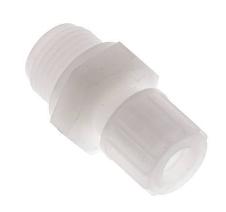 10x8mm & G1/2'' PVDF Straight Compression Fitting with Male Threads 10 bar