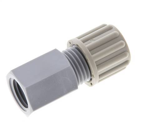 8x6mm & G1/4'' PA Straight Compression Fitting with Female Threads 10 bar [2 Pieces]