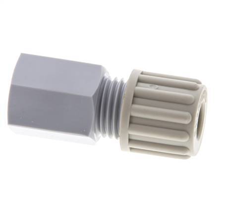 8x6mm & G1/4'' PA Straight Compression Fitting with Female Threads 10 bar [2 Pieces]