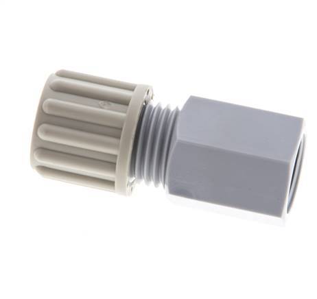 8x6mm & G1/4'' PA Straight Compression Fitting with Female Threads 10 bar [2 Pieces]