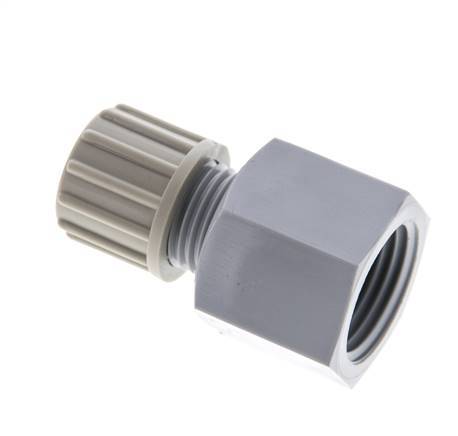 Straight Thread Compression 10x8mm & G1/2'' PA Straight Compression Fitting with Female Threads 10 ...
