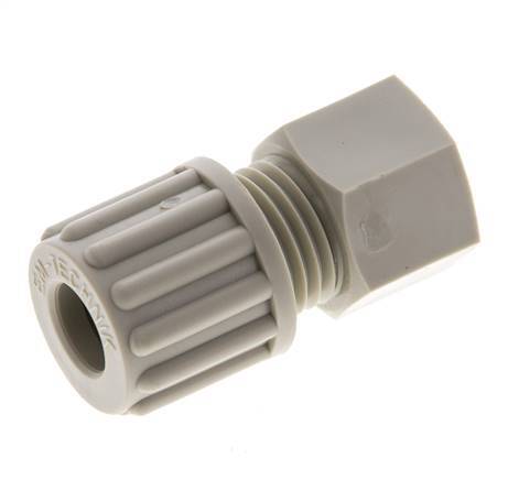 Straight Thread Compression 8x6mm & G1/8'' PP Straight Compression Fitting with Female Threads 10 ...