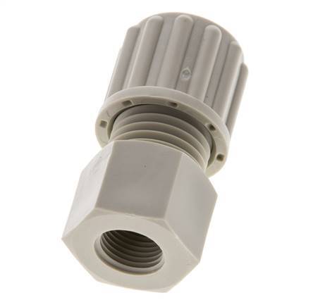 Straight Thread Compression 8x6mm & G1/8'' PP Straight Compression Fitting with Female Threads 10 ...