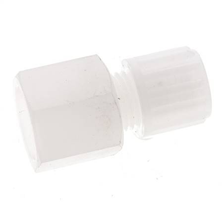 12x10mm & G3/8'' PVDF Straight Compression Fitting with Female Threads 10 bar