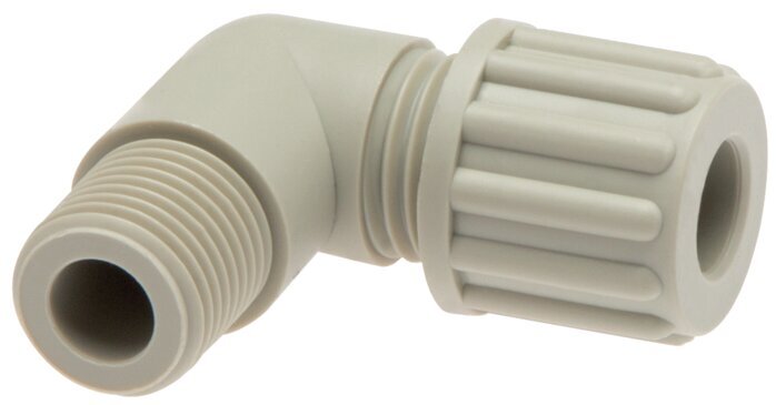10x8mm & G1/8'' PA Elbow Compression Fitting with Male Threads 10 bar [2 Pieces]