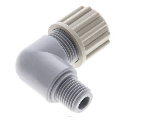 12x9mm & G1/4'' PA Elbow Compression Fitting with Male Threads 10 bar