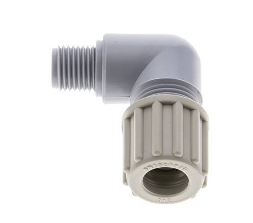 12x9mm & G1/4'' PA Elbow Compression Fitting with Male Threads 10 bar