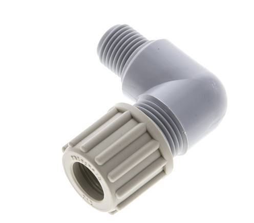 12x9mm & G1/4'' PA Elbow Compression Fitting with Male Threads 10 bar