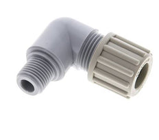 12x9mm & G1/4'' PA Elbow Compression Fitting with Male Threads 10 bar