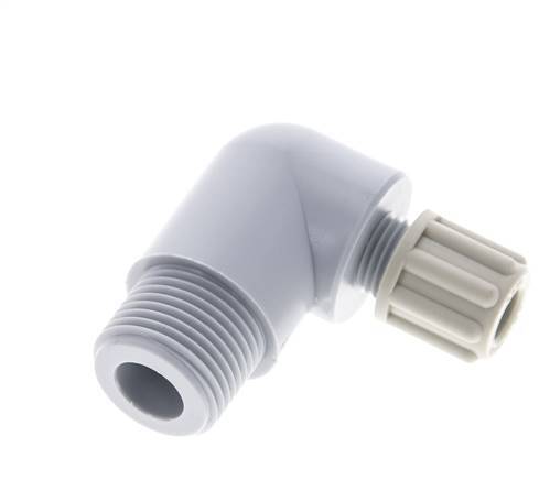 6x4mm & G3/8'' PA Elbow Compression Fitting with Male Threads 10 bar [2 Pieces]