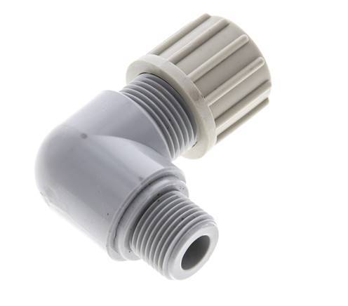 14x12mm & G3/8'' PA Elbow Compression Fitting with Male Threads 10 bar