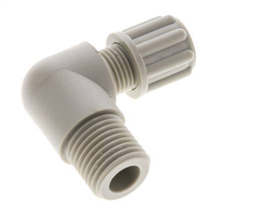 6x4mm & G1/4'' PP Elbow Compression Fitting with Male Threads 10 bar [2 Pieces]