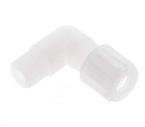 8x6mm & G1/4'' PVDF Elbow Compression Fitting with Male Threads 10 bar