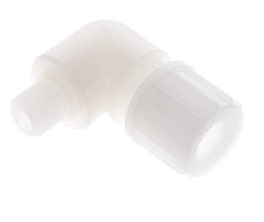 14x12mm & G1/4'' PVDF Elbow Compression Fitting with Male Threads 10 bar